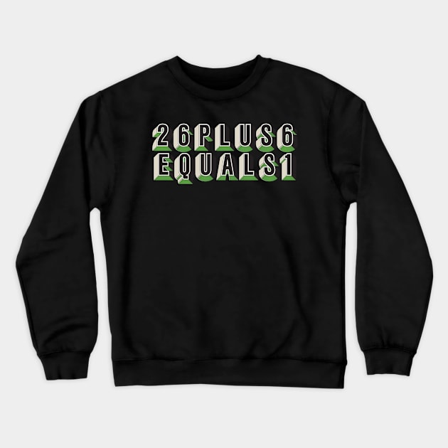 26 + 6 = 1    Irish Independence Design Crewneck Sweatshirt by feck!